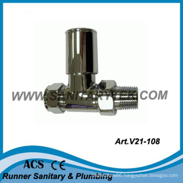 Chrome Straight Radiator Valve (V21-108)